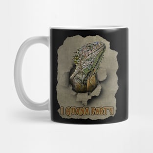 I Guana Party, Funny Iguana Party Animal Mug